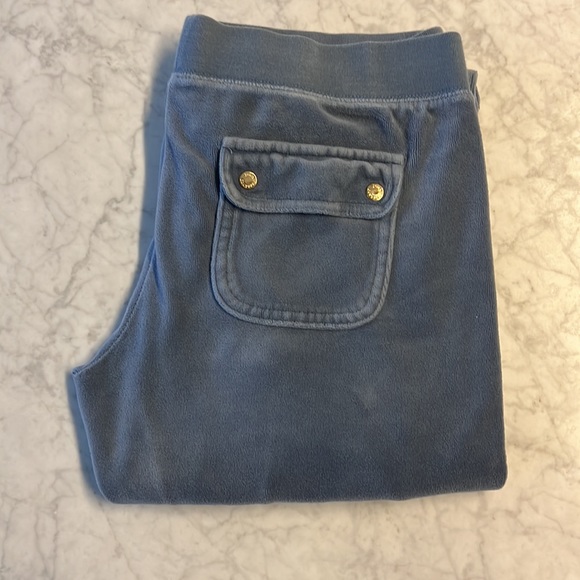 ❤️ Juicy Couture Zuma Velour Jogger Pants Blue - Picture 2 of 3